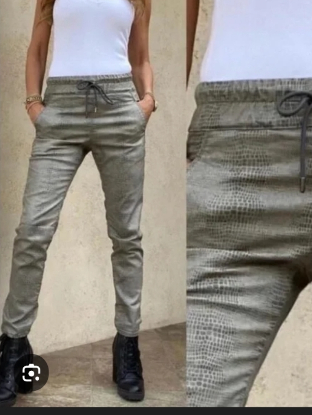 Bevy Flog Shely Python Snake Pants Animal Print